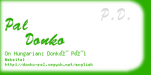 pal donko business card